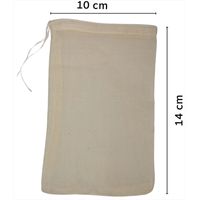 Crafty Cultures Muslin bags (Small, For Tea, 10 x 15cm, Pack of 3)
